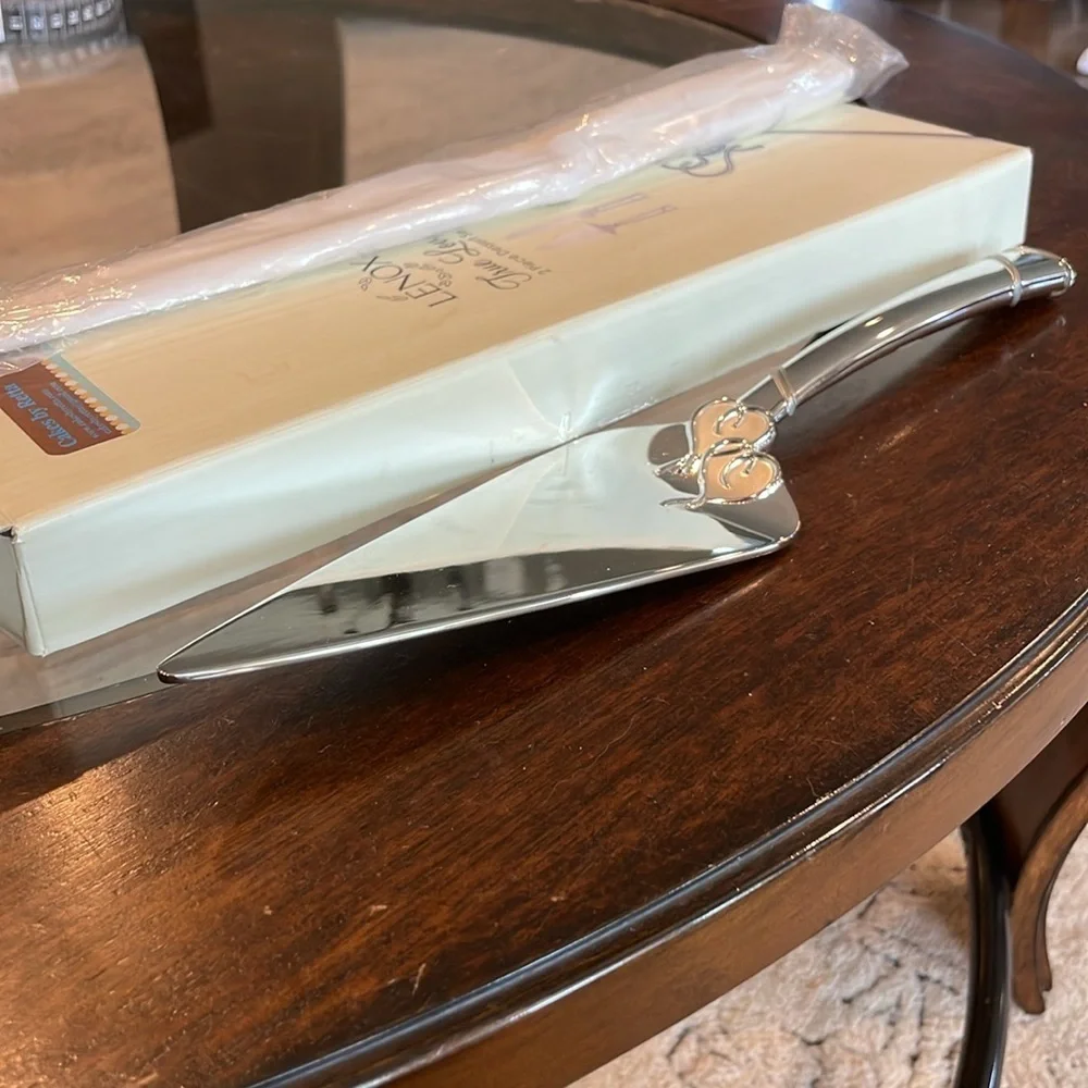 Lenox True Love Silver Cake Server Set